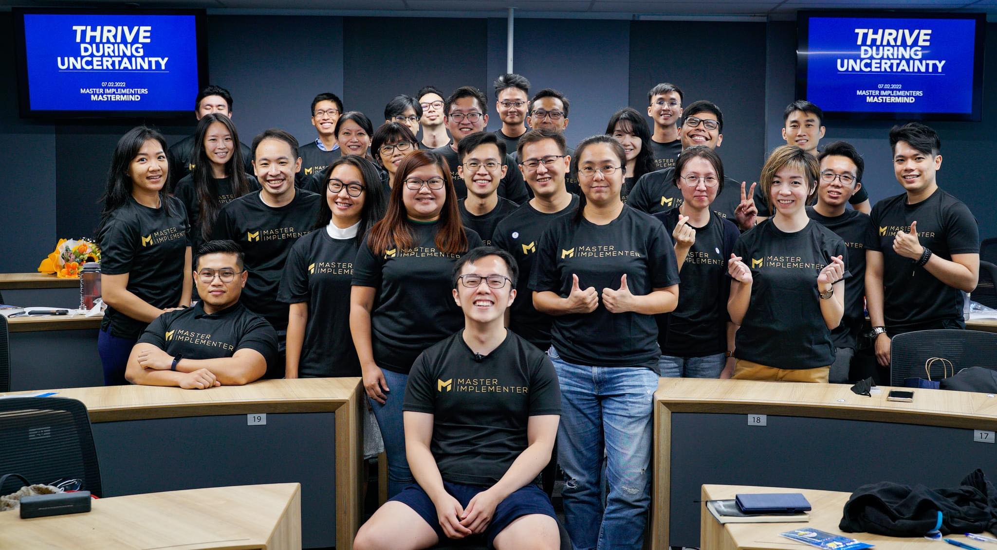 Marc Teo with the Master Implementers community at a past event